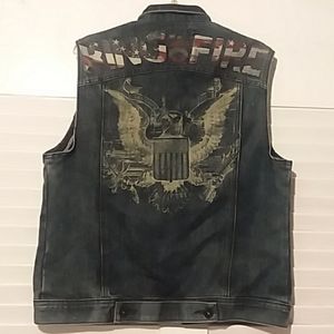 "Ring of Fire" Denim Vest